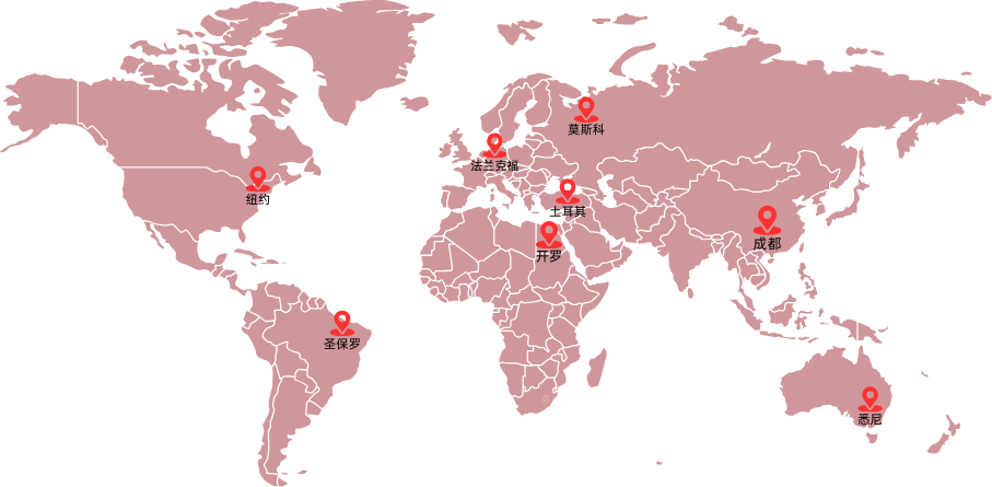 全球服务地图